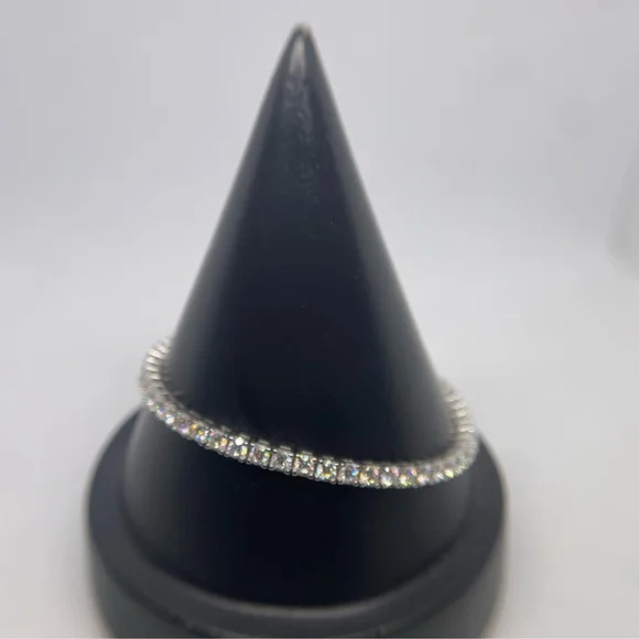 Moissanite Tennis Bracelet 3mm Infinity Bracelet 18K 925 GRA Certified Brilliant - Picture 6 of 10